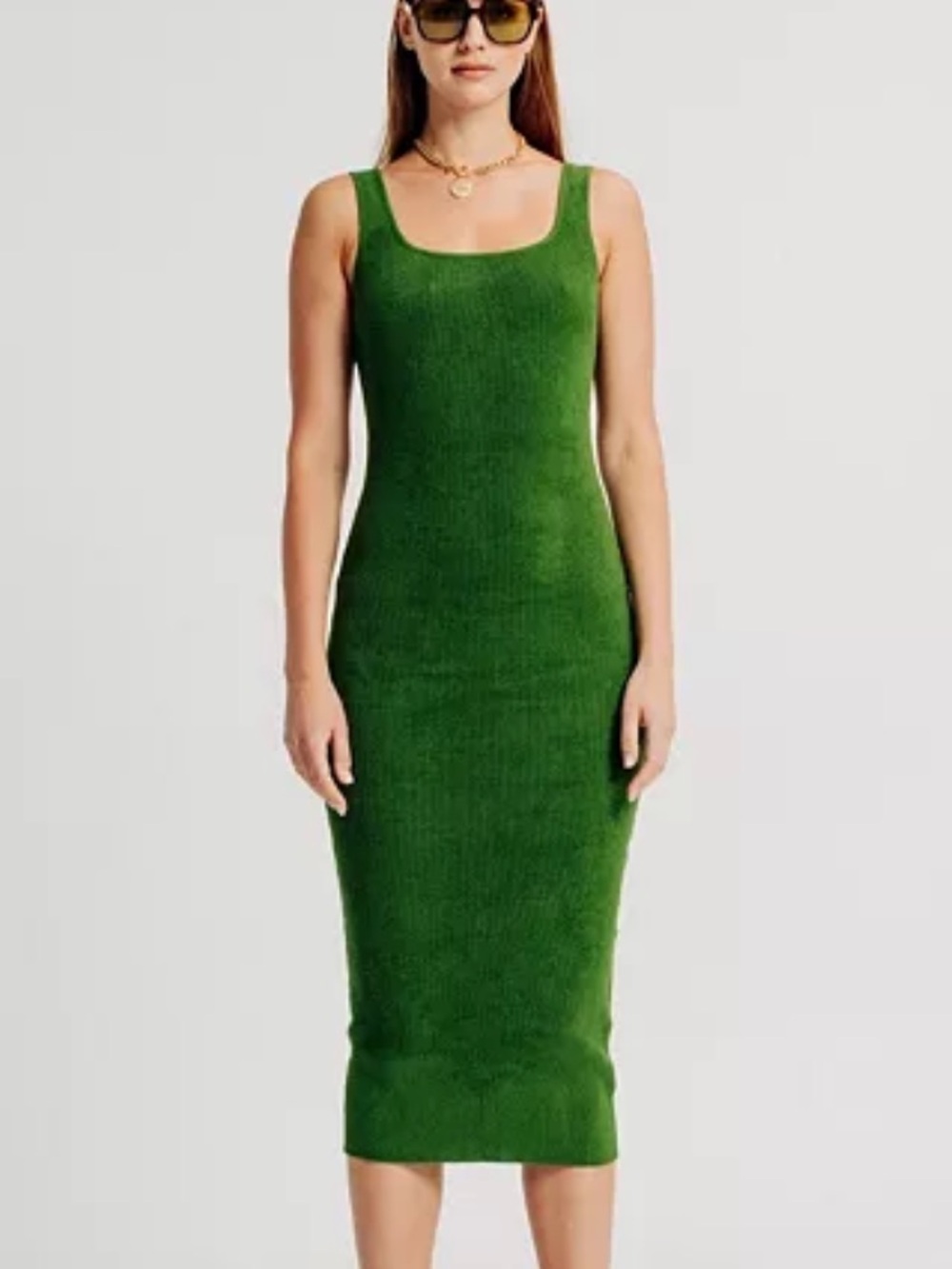 NWT Torn by Ronny Kobo Gigi Knit Midi Dress Moss Green Small Bodycon City Chic